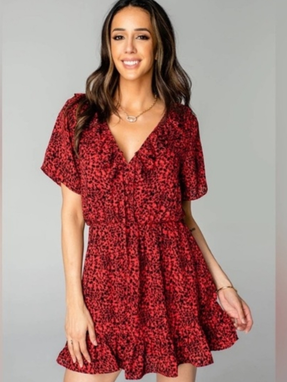 NWOT Buddy Love Ruffle Mini Ruffle Dress Xs